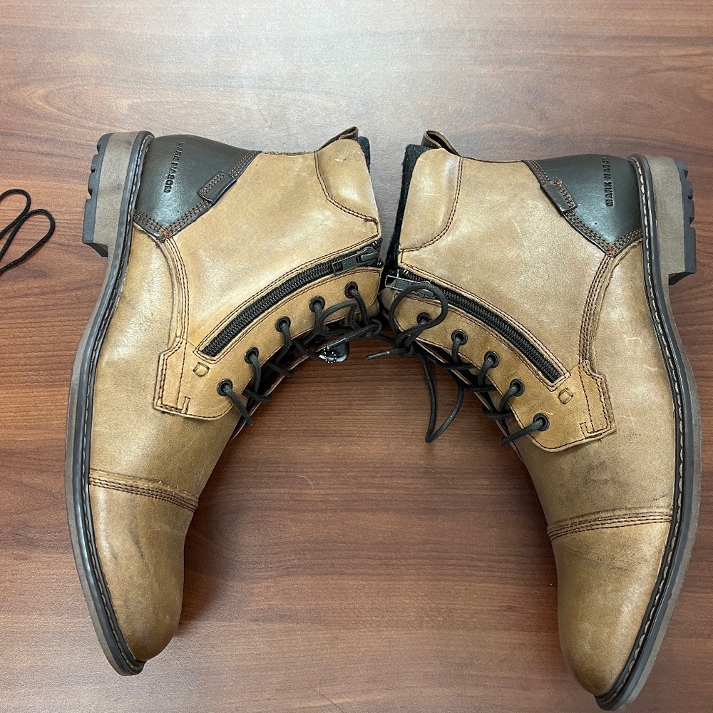 Mark Nason Ottomatic Sazerac 68320 Mens Brown Leather Zipper Casual Dress Boots